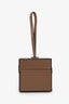 Moynat Brown Leather Mini Vanity Box Bag