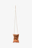 Anya Hindmarch Rose Gold Metallic Metal Crisp Packet Clutch With Chain