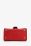 Delvaux Red Box Calf Leather Mini Brilliant With Strap