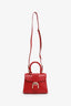 Delvaux Red Box Calf Leather Mini Brilliant With Strap