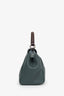 Fendi Teal/Brown Leather Mini Peekaboo With Strap