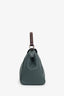 Fendi Teal/Brown Leather Mini Peekaboo With Strap
