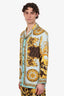 Fendace Blue/Gold Silk Baroque Pyjama Top Size 3 Mens
