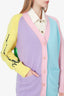 Versace Multicolour Cashmere GV Signature Colour Block Cardigan Size 36