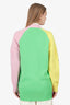 Versace Multicolour Cashmere GV Signature Colour Block Cardigan Size 36