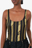 Versace Black/Gold Medusa Print One-Piece Swimsuit Size 3