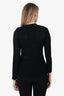 Balmain Black Gold Button Ribbed Knit Sweater Size 40