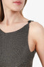 Pre-Loved Chanel™ Black/Silver Tweed Sleeveless Midi Length Dress Size 38