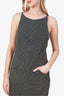Pre-Loved Chanel™ Black/Silver Tweed Sleeveless Midi Length Dress Size 38