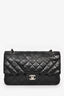 Pre-Loved Chanel™ 2008/09 Black Quilted Lambskin Medium Double Flap
