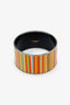 Hermès Multicolour Enamel Carioca Stripes Wide Bangle