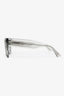 Bottega Veneta Grey Transparent Frame Sharp Cat Eye Sunglasses