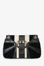 Gucci Black/White Lizard/Velvet Leather Dragon Head Shoulder Bag