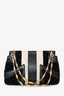 Gucci Black/White Lizard/Velvet Leather Dragon Head Shoulder Bag