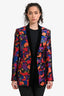 Balmain Black/Multicolour Pattern Blazer Size 40