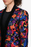 Balmain Black/Multicolour Pattern Blazer Size 40