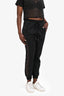 Pinko Black Crystal Embellished Lace Detail Jogger Size M
