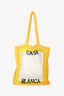 Casablanca Tennis Club White/Yellow Crochet Bag