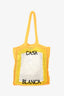 Casablanca Tennis Club White/Yellow Crochet Bag