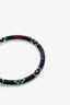 Louis Vuitton Black Leather/Gold Tone 'Luck It' Bracelet