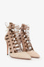 Aquazarra Brown Suede Lace Up Heels Size 37