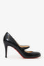 Christian Louboutin Black Patent Leather 'Charleen' Heels Size 36.5