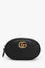 Gucci Black Chevron Leather Marmont Belt Bag