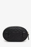 Gucci Black Chevron Leather Marmont Belt Bag