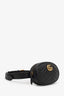 Gucci Black Chevron Leather Marmont Belt Bag