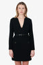 Gucci Black Wool Tweed Damier Bouclé Mini Dress Size 38