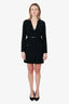 Gucci Black Wool Tweed Damier Bouclé Mini Dress Size 38