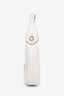 Gucci White Leather Mini GG Marmont Half Moon Shaped Bag