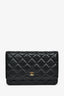 Pre-Loved Chanel™ 2015-16 Black Lambskin Classic Wallet On Chain
