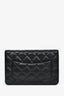 Pre-Loved Chanel™ 2015-16 Black Lambskin Classic Wallet On Chain