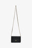 Pre-Loved Chanel™ 2015-16 Black Lambskin Classic Wallet On Chain