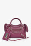Balenciaga 2017 Purple Leather 'Le Mini City' Bag with Strap