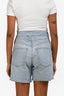 Agolde Light Blue Wash Denim Broken Waistband Shorts Size 25