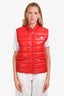 Moncler Red Down/Feather Gui Gilet Size 3