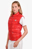 Moncler Red Down/Feather Gui Gilet Size 3