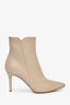 Gianvito Rossi Beige Leather Heeled Ankle Boots Size 36.5