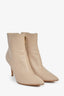 Gianvito Rossi Beige Leather Heeled Ankle Boots Size 36.5