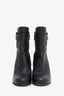 Gucci Black Grained Leather Ankle Boots Size 41