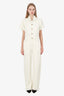 DL1961 Cream Short Sleeve Jumpsuit Size S
