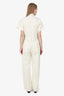DL1961 Cream Short Sleeve Jumpsuit Size S