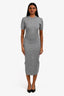 Fendi Grey Bodycon Reversible Dress Size 36