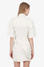 Jacquemus Cream La Robe Camisa Draped Shirt Dress Size 34
