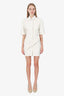 Jacquemus Cream La Robe Camisa Draped Shirt Dress Size 34