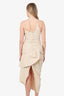 Jacquemus Beige La Bomba Ruched Midi Dress Size 34