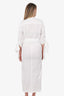 The Attico White Ruched Belted Shirt Dress Size 42