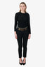 Moschino Black Logo Charm Chain Detail Trousers Size 8